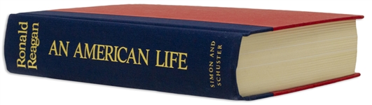 Ronald Reagan Signed First Edition of His Autobiography ''An American Life''